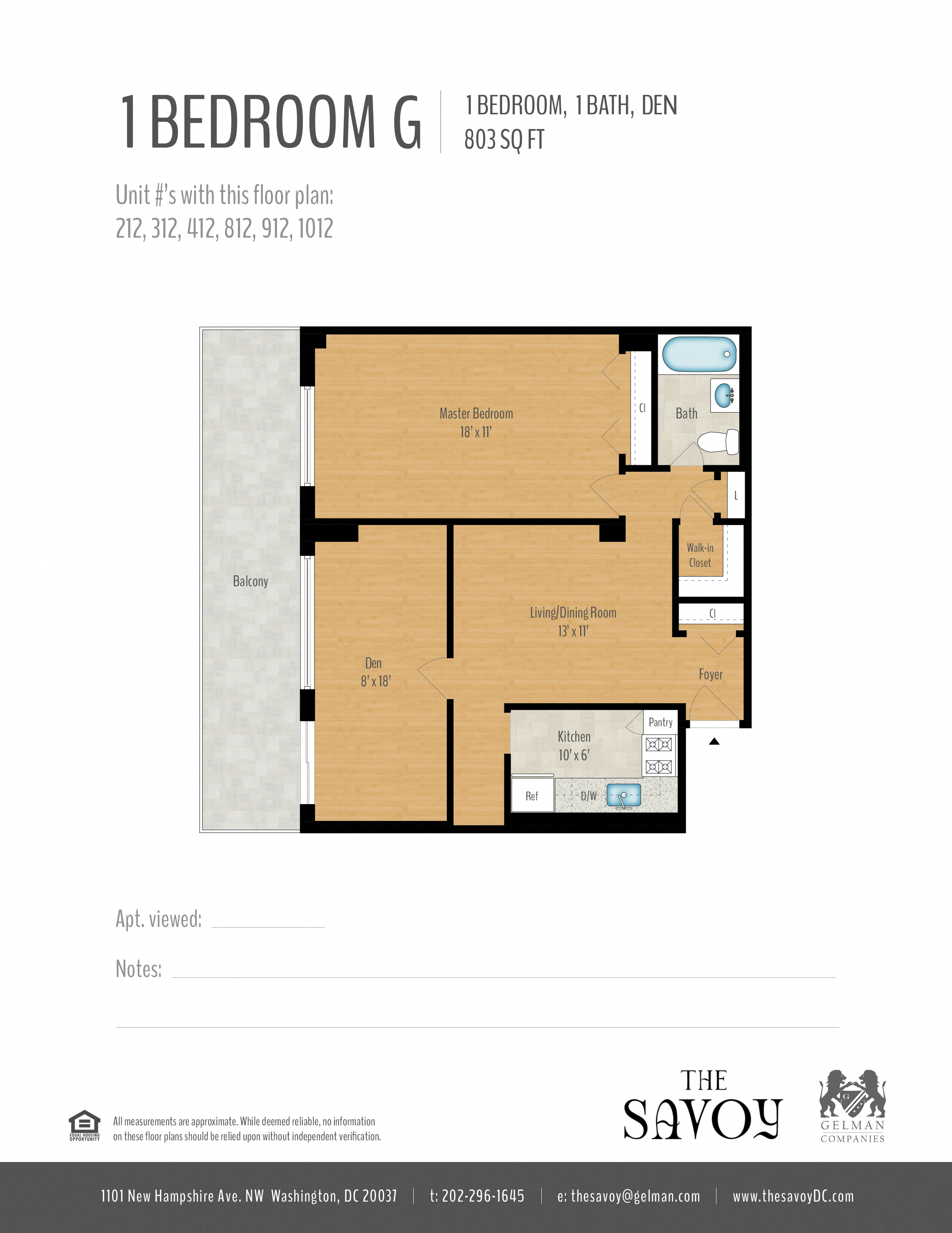 1 Bedroom + Den Image